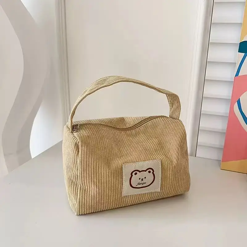 Cosmetic Bags for Women Plush Cute Handbag Summer Fashion Soft Comfortable Large Capacity Trendy Handbag for Women With Handle image 3