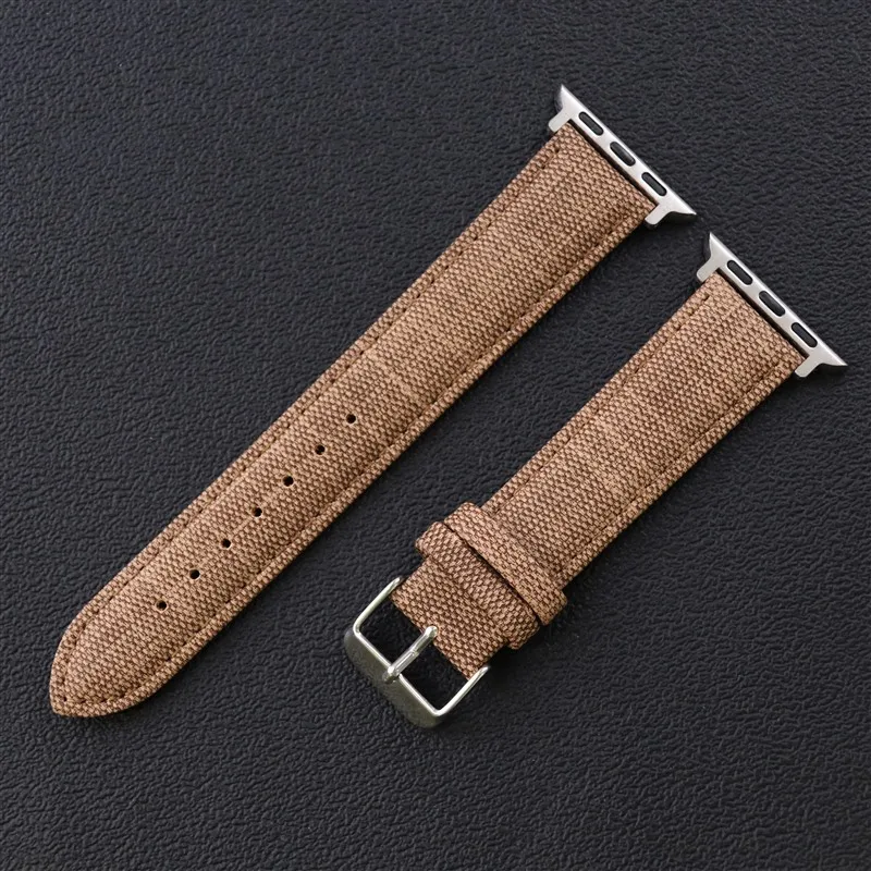 2023 Year Denim Canvas For Apple Watch Strap Series9 8 7 6 SE 5 4 Jeans Bracelet 38 40 41mm 42 44 45 49 mm Soft Belt For Apple