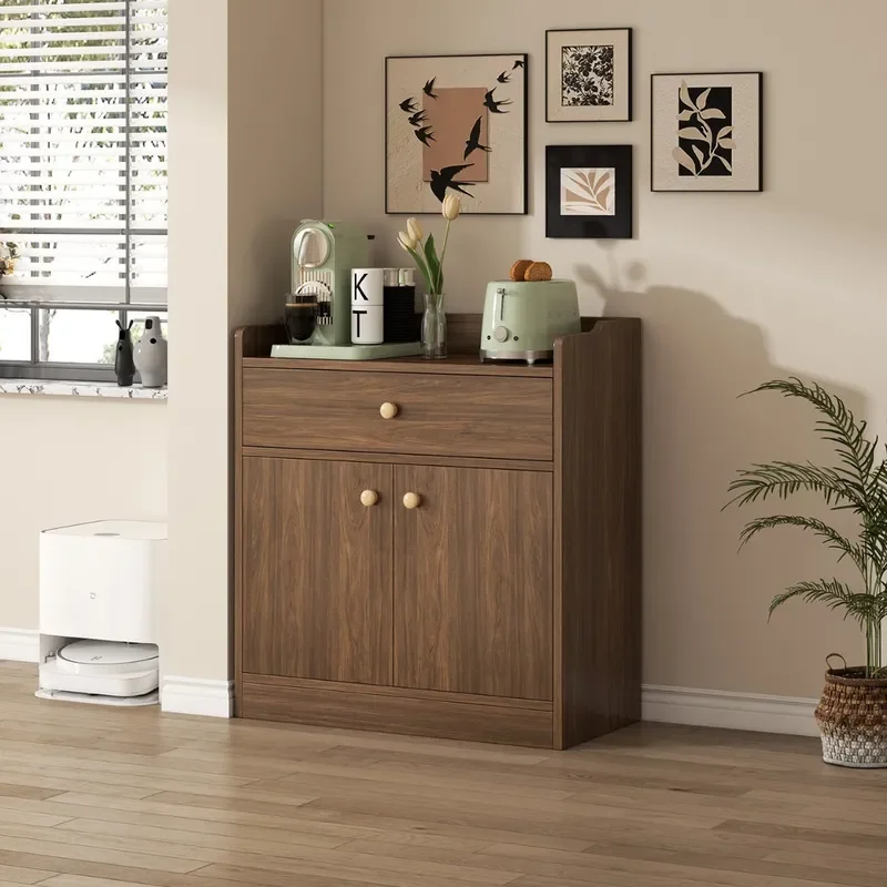 Modern Side Cabinet Against Wall Living Room Cupboard Multifunctional Large Capacity Simple Locker Integrated Storage Cabinet