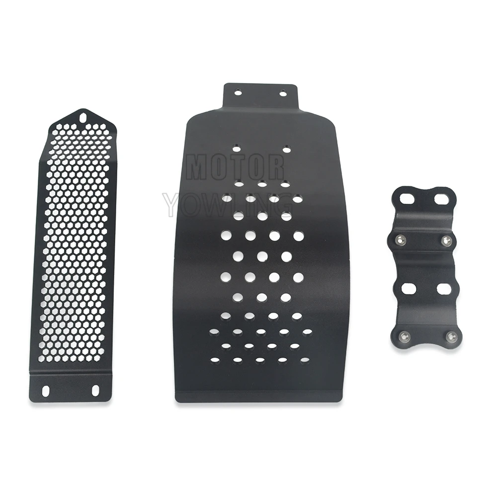For Thruxton Bonneville T100 T120 Thruxton Skid Plate Bash Frame Guard Front Spoiler Radiator Guard Cover Dual Protection System