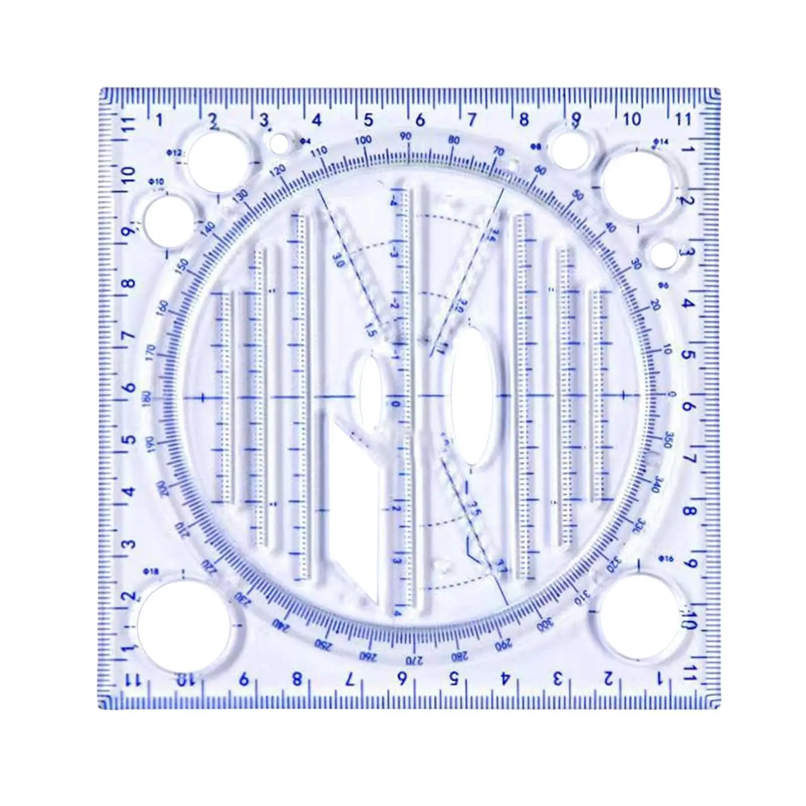 Drawing Ruler Construction Template Measuring Scale Ruler for Adult Kids Designer