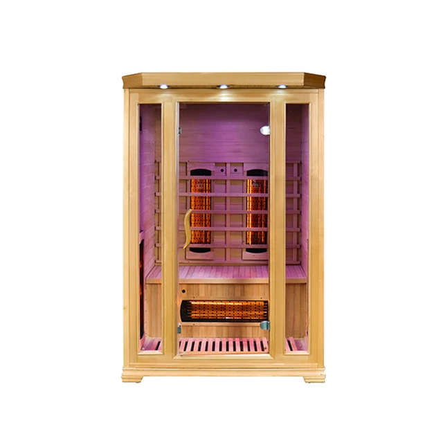 2022 Luxury Popular Home Sauna Wooden Portable Infrared Heater Ozone Far Infrared Sauna for 2 persons