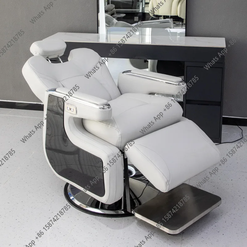 Automatic lift and haircut big chair hydraulic pump rotates rises and decreases and can control the angle of the backrest