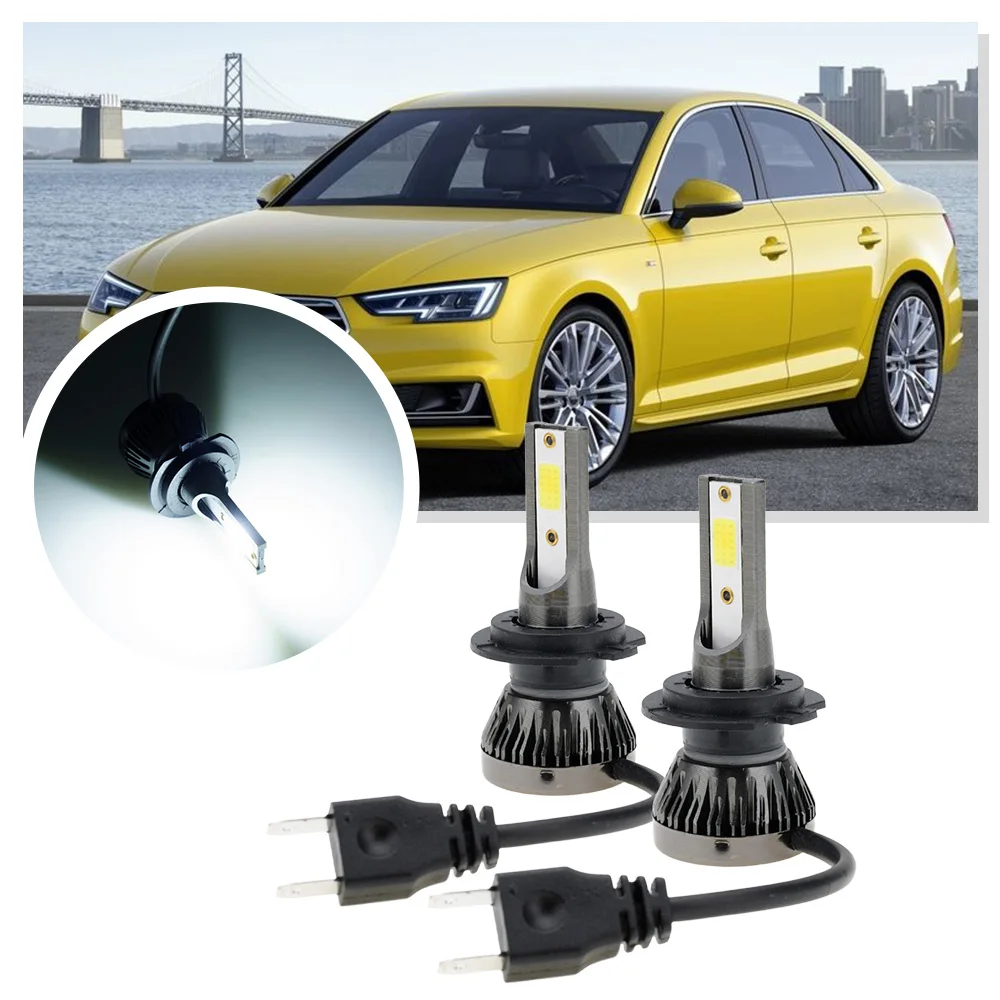 

​2x Canbus 6000k White 8000lm H7 Led Light LED Tip Headlight low beam ＆ high beam For Audi A4 B8 NonFL (2007 2008-2015)
