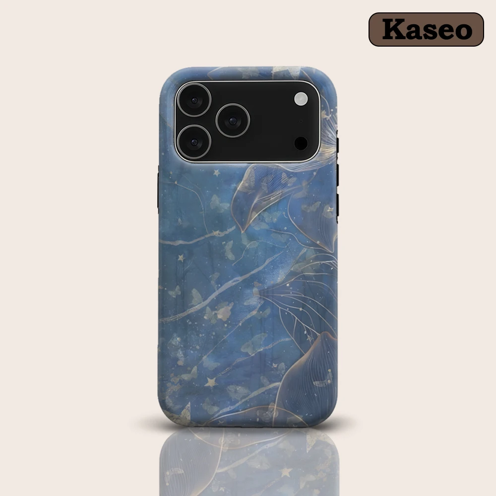 

KASEO Matte Bumper for Magsafe Case for IPhone 17 16 15 14 Plus 13 Pro Max Shockproof Hard PC Midnight Bloom Cover