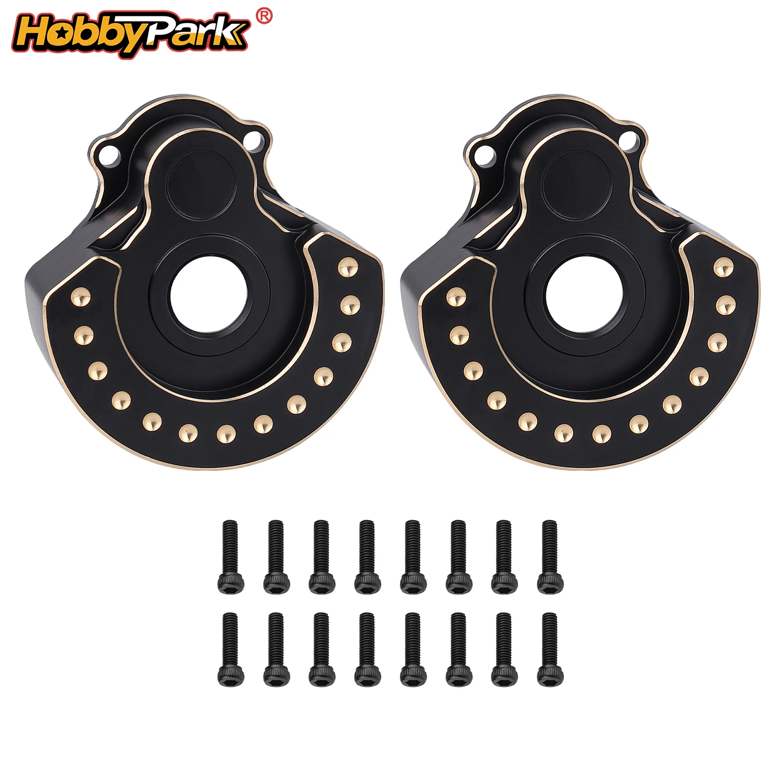 HobbyPark Brass Outer Portal Housing Covers Weights for Traxxas TRX4 Front Rear Axle Upgrade Replace 8251