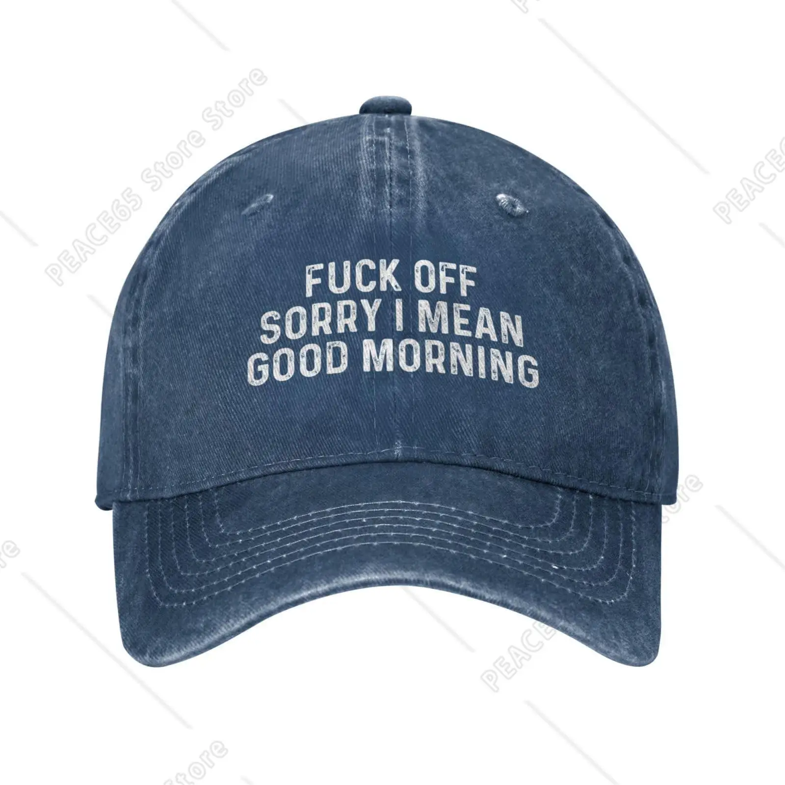 Sorry I Mean Good Morning Hat Women Baseball Cap Trendy Hats Unisex Denim Cap One Size for Golf Outdoor