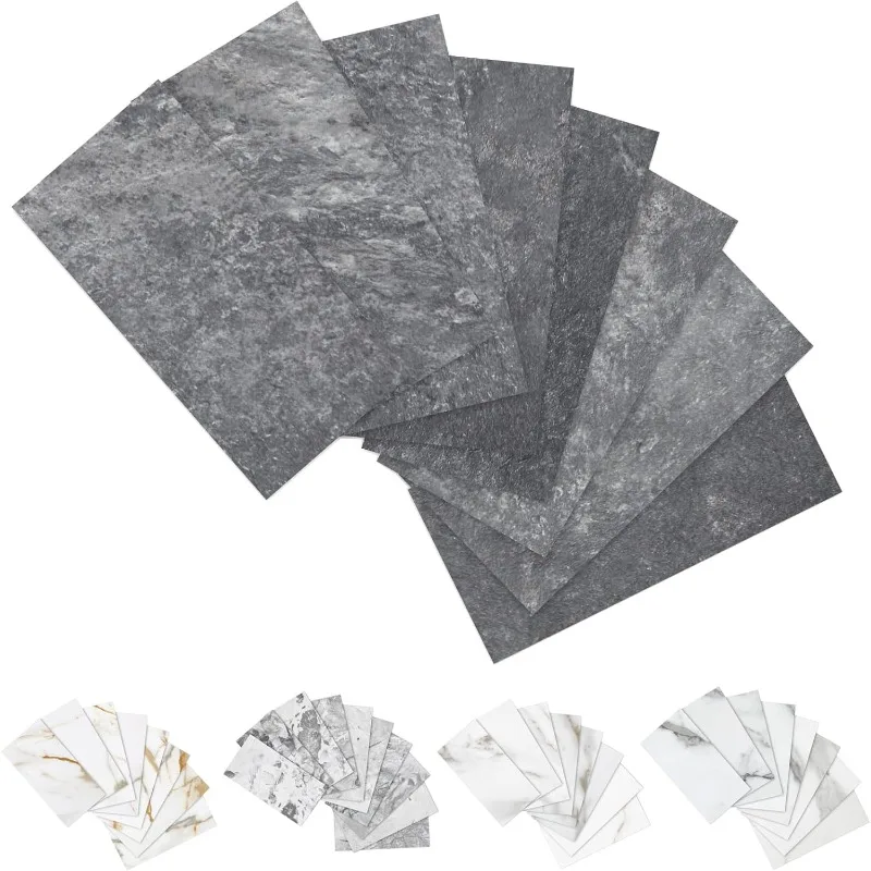 

3 x 6 Inches 3D PVC Composite Wall Tile Stick on Backsplash Tile for Kitchen Bathroom, Laundry Room, Fireplace(160 Pieces)