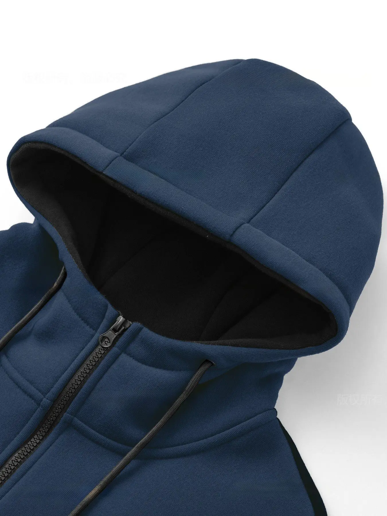 Herbst Winter Herren Urban Outdoor Zip-Up Hoodie Strick-Polyester Langarm-Sweatshirt Leicht Weich Locker Tägliches Gehen Fitness Streetwear – Detail 25