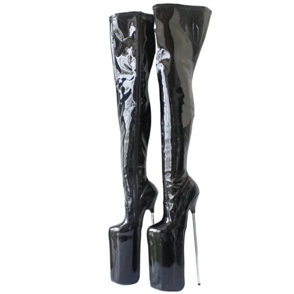 Extreme High 30cm Metal Heel Women Thigh Boots,Men's Bed Cross-dressing Cosplay Shoes,Over The Knee PlatforBotas,Custom Colors