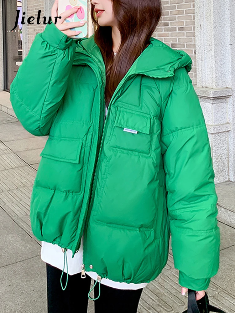 Winter Short Cotton Jacket for Women Korean Coat Students New Loose Casual Hooded Woman Beige Parkas Y2K 8 Colors S-XXL