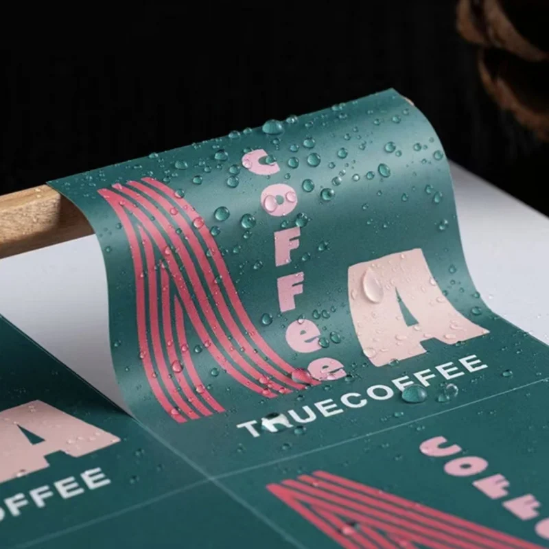 Custom. Waterproof Pearlescent Film Self-Adhesive Customized Tea Food Milk Tea Fruit Label Sticker Sealing Paste Paper Fact