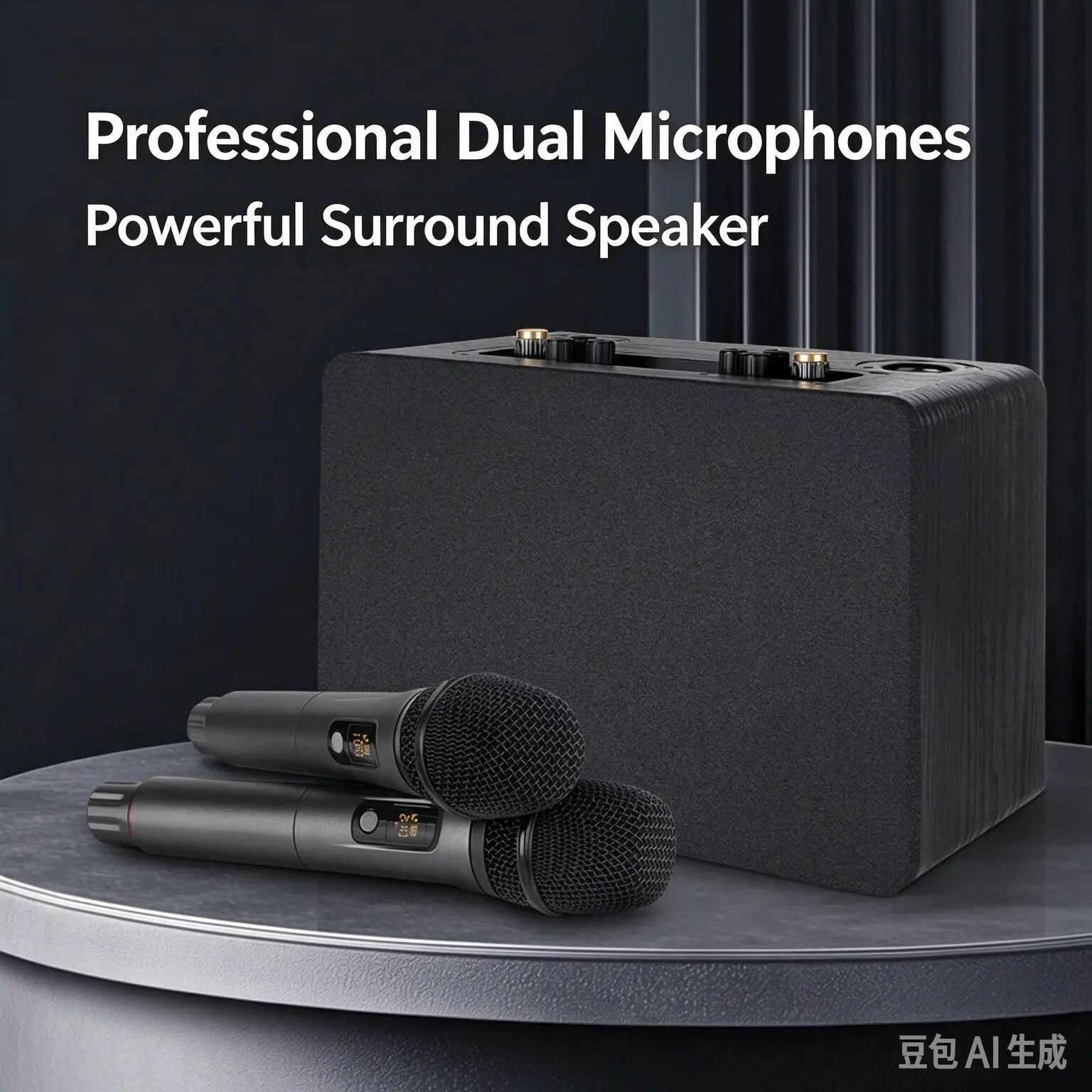 Outdoor Home KTV Audio Multi functional Machine Bluetooth Microphone K Song Wooden Speaker Music