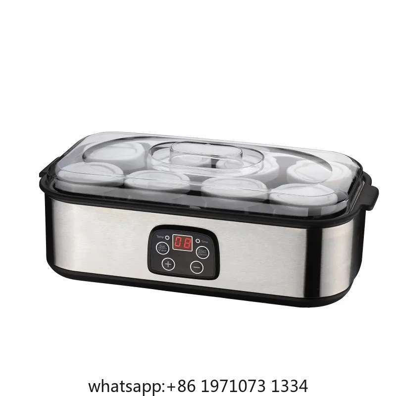 1400ml Yogurt Machine Healthy Breakfast  Probiotic Yogurt for Kids 8 Cups+Regular Appointment Stainless Steel