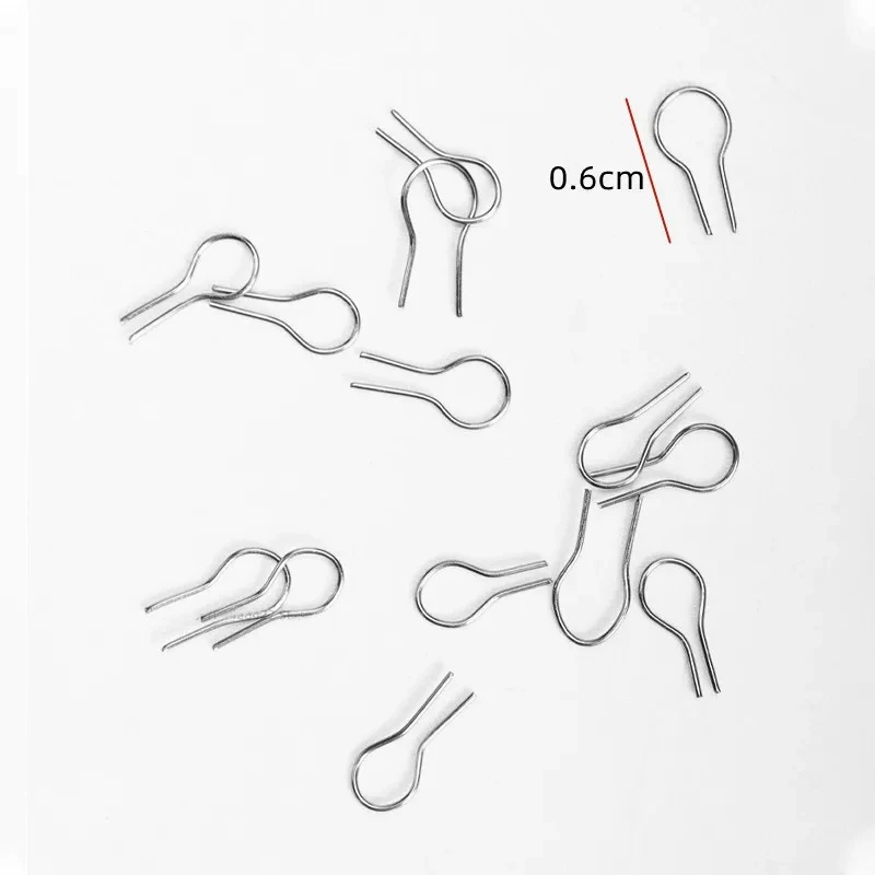 100pcs U Shape Hooks High Temperature Resistance Tungsten Wire Hanging Firing Hook Jump Rings Pottery Ornament Hanger