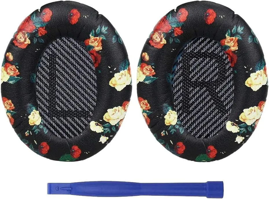 QC35 Ear Pads, Replacement Protein Leather Earpads Memory Foam Ear Cushions Cups Repair Parts for Bose QuietComfort 35 (QC35)