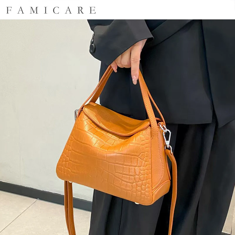 

Новая женская универсальная сумка из натуральной кожи, женская сумка на одно плечо с крокодиловым узором для девочек, сумка через плечо премиум-класса для поездок на работу