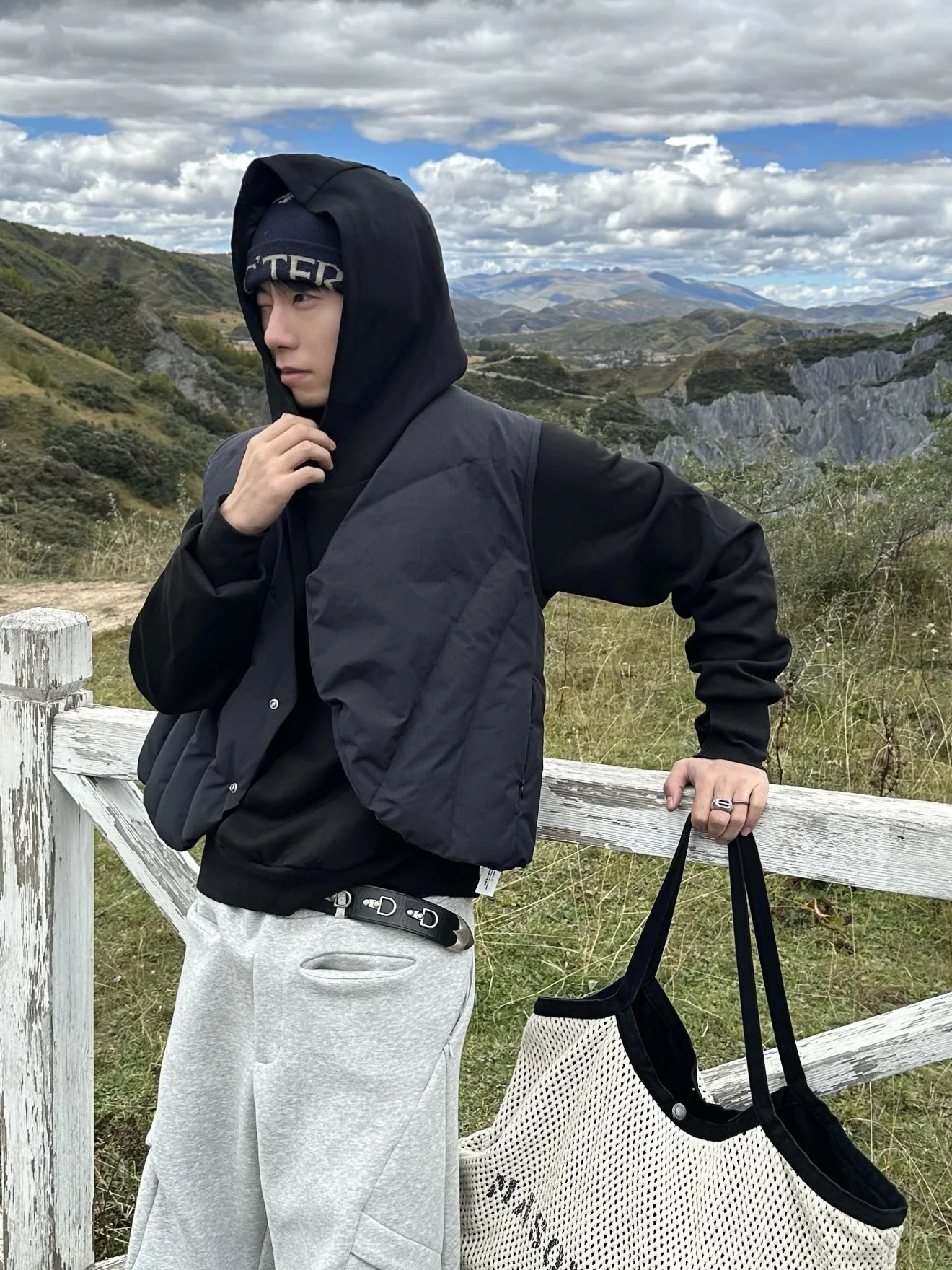 

American Sle Street Commute Spiral Cotton Vest Men's Winter Design Versatile Casual Warm Svel Cotton Jaet Vest