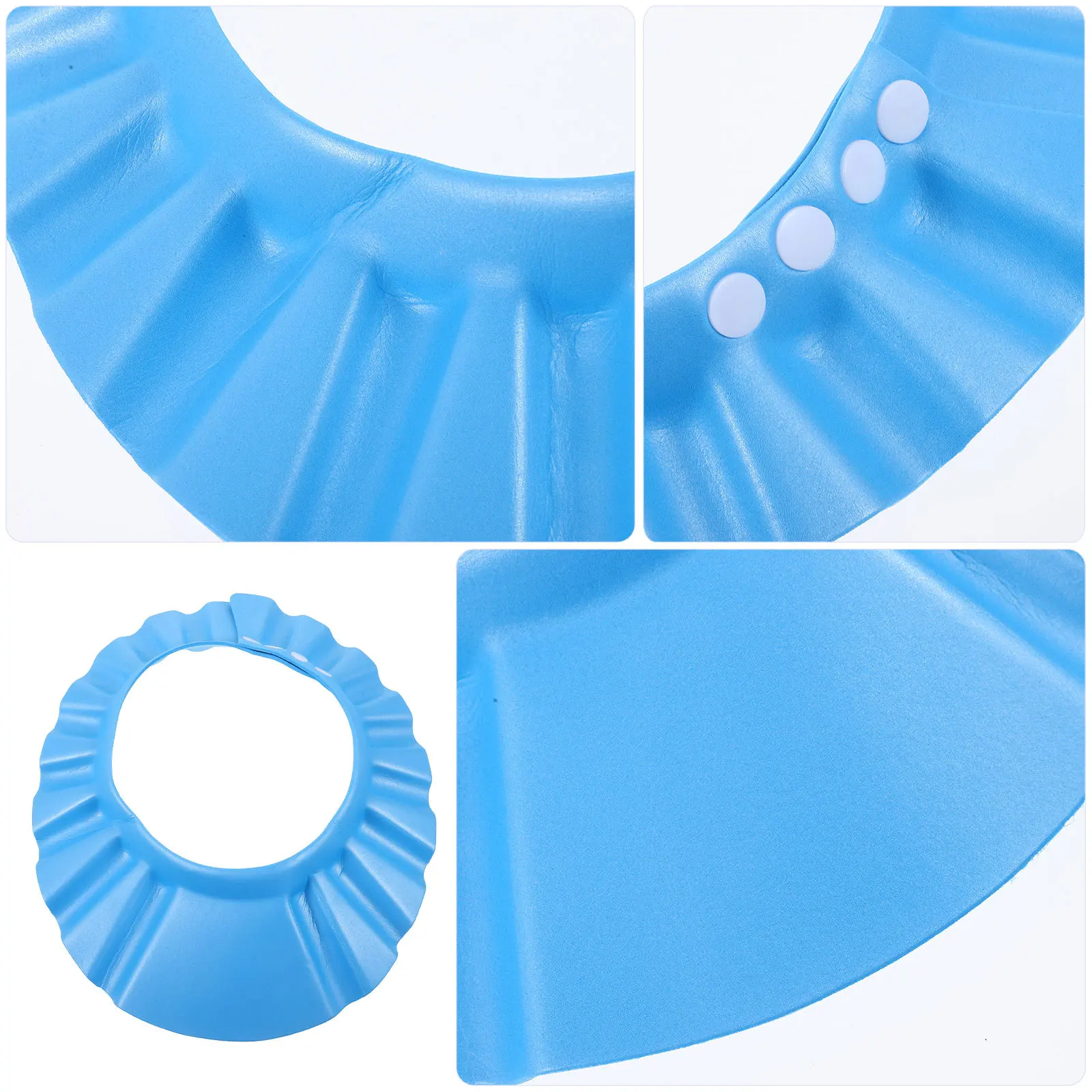 Protezione per le orecchie impermeabile Cappello da doccia per bambini Scudo per il lavaggio dei capelli regolabile per cuffia da bagno per bambini