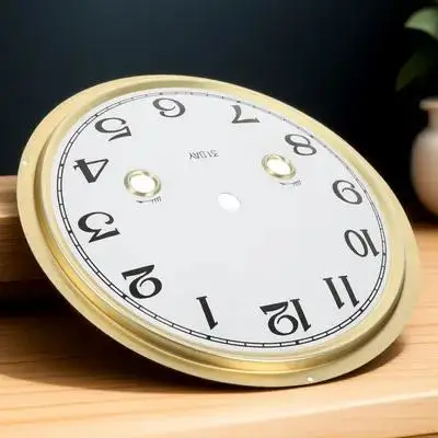 Mechanical Clock Dial Round Clock Face Arabic Numeral Style DIY Kit Replacement Insert for Wall Clocks Home Decor