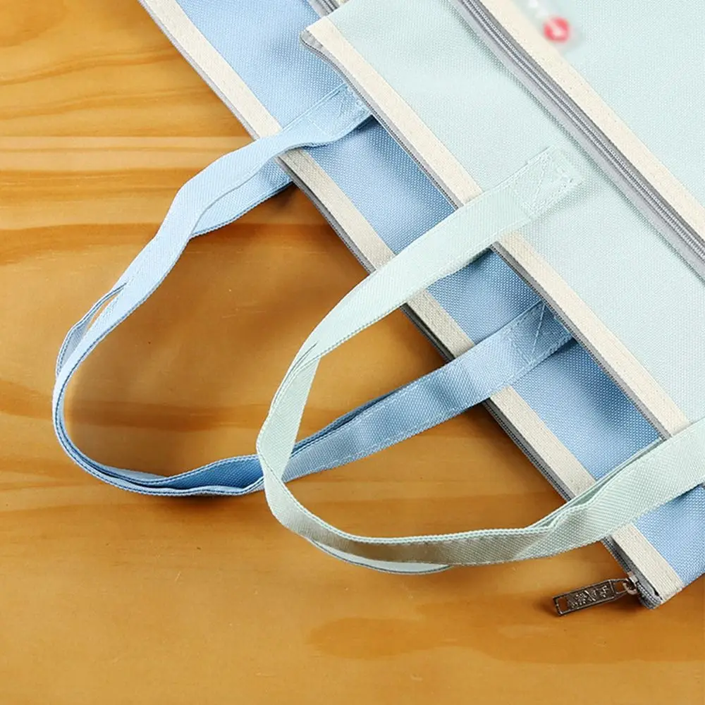 

Portable Book Storage Bag Handheld Oxford Cloth Art Storage Bag with Handle Dustproof File Organizer Office Supplies