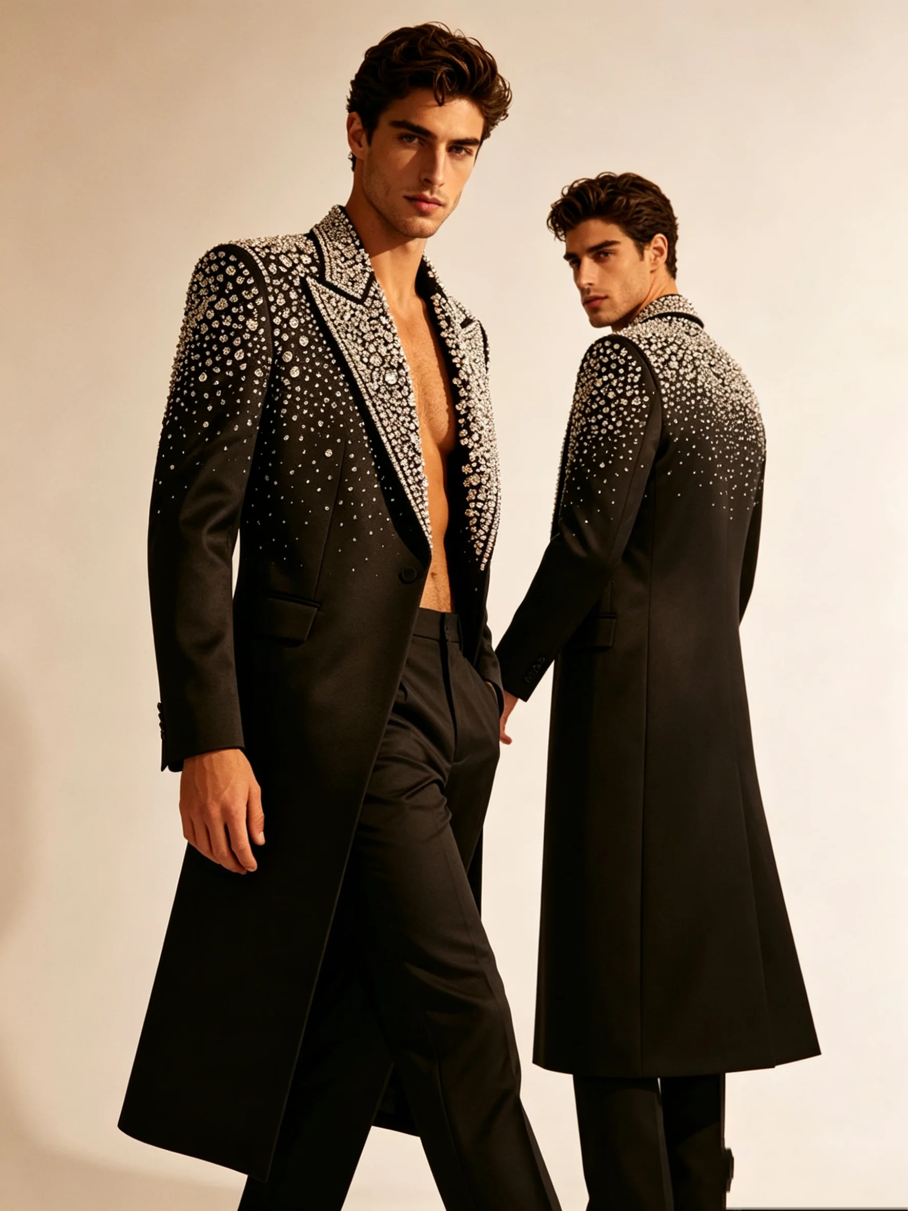 Black Crystals Long Men Suit S - đánh giá và giá Formal Wear For Men Black Suit