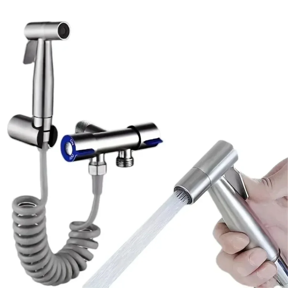 

Toilet Bidet Faucet Sprayer Handheld Bidet Sprayer Set 304 Stainless Steel Self Cleaning Shower Nozzle
