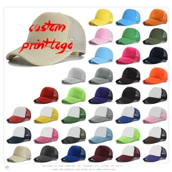 Custom logo trucker cap Adult men solid breathable sports hat Baseball caps Women Snapback hats adjustable dad hats