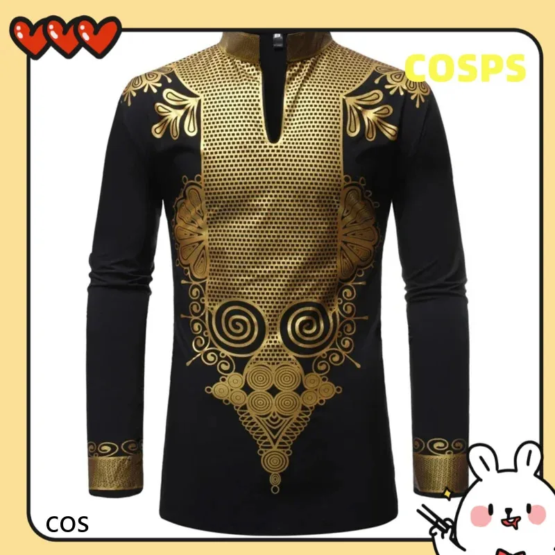 

NO2 New Men Print African Print Dresses Rich Bazin Dashiki Long Sleeve T-shirt Traditional 2022 Fashion Style Adult Blous LOCOS