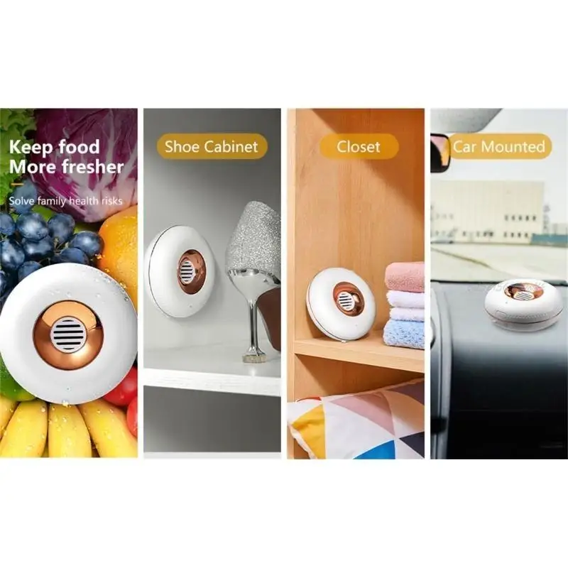 27RB USB ثلاجة مزيل الروائح الكسرية قابلة لإعادة شحن الأوزون حارس مراجعة العرق