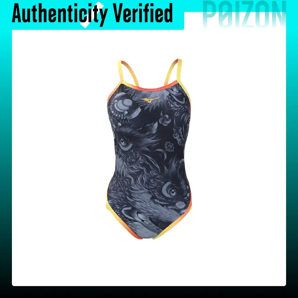 Mizuno Lion Collection One piece Swimsuit Women's Subtle Texture Black N2CAB342