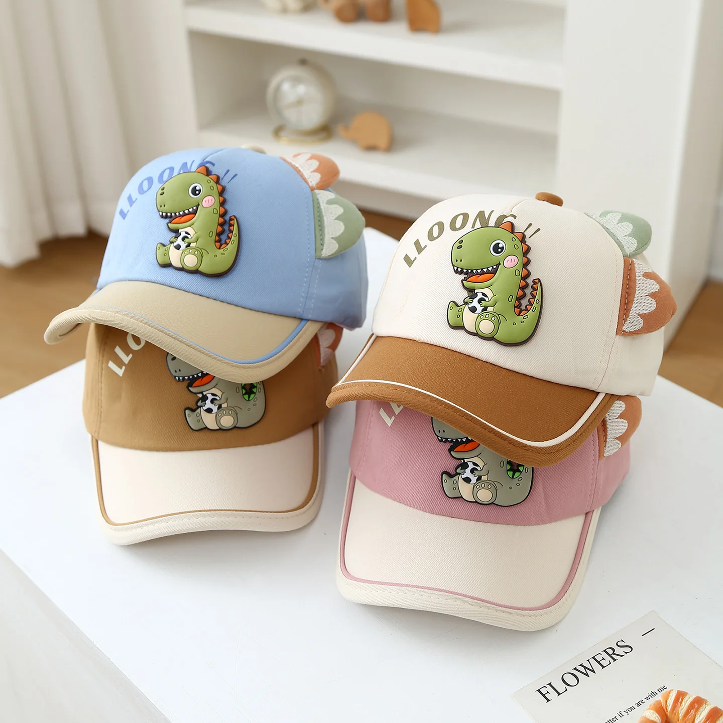 Dreidimensionale Kleine Dinosaurier-Kindermütze, Sommer-Baseballkappe mit Aufdruck, Weicher Outdoor-Sonnenhut für Babys – Detail 2