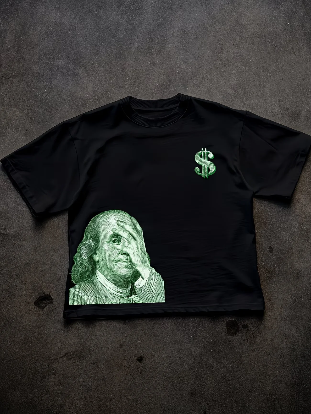Vintage Hip Hop Harajuku Punk Gothic Y2K Streetwear Benjamin Franklin T Shirt Tee Men Women Summer Oversize Funny Meme Novelty