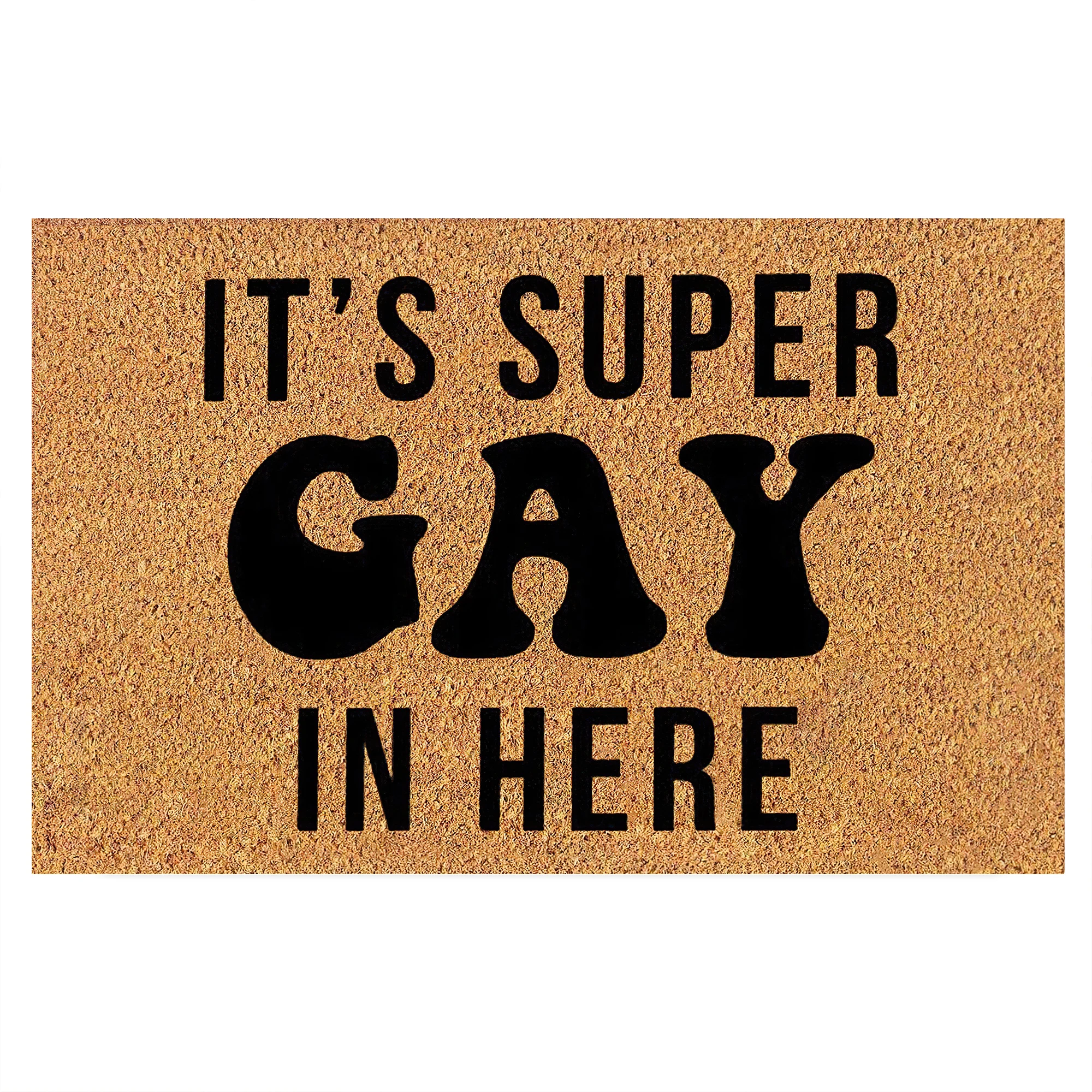 

It's Super Gay In Here Doormat Rubber Non-Slip Funny Welcome Mats for Entryway Door Mat Indoor Outdoor Waterproof Floor Foot Mat