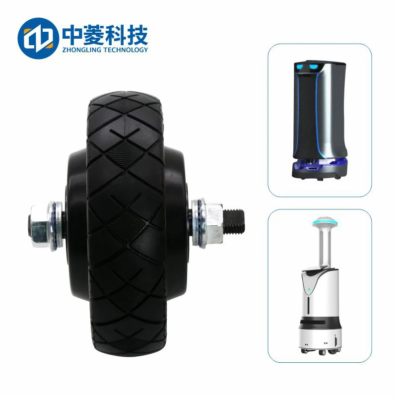 Zhongling Technology 5.5-inch wheel hub motor one-to-two servo driver set 24V catering service robot