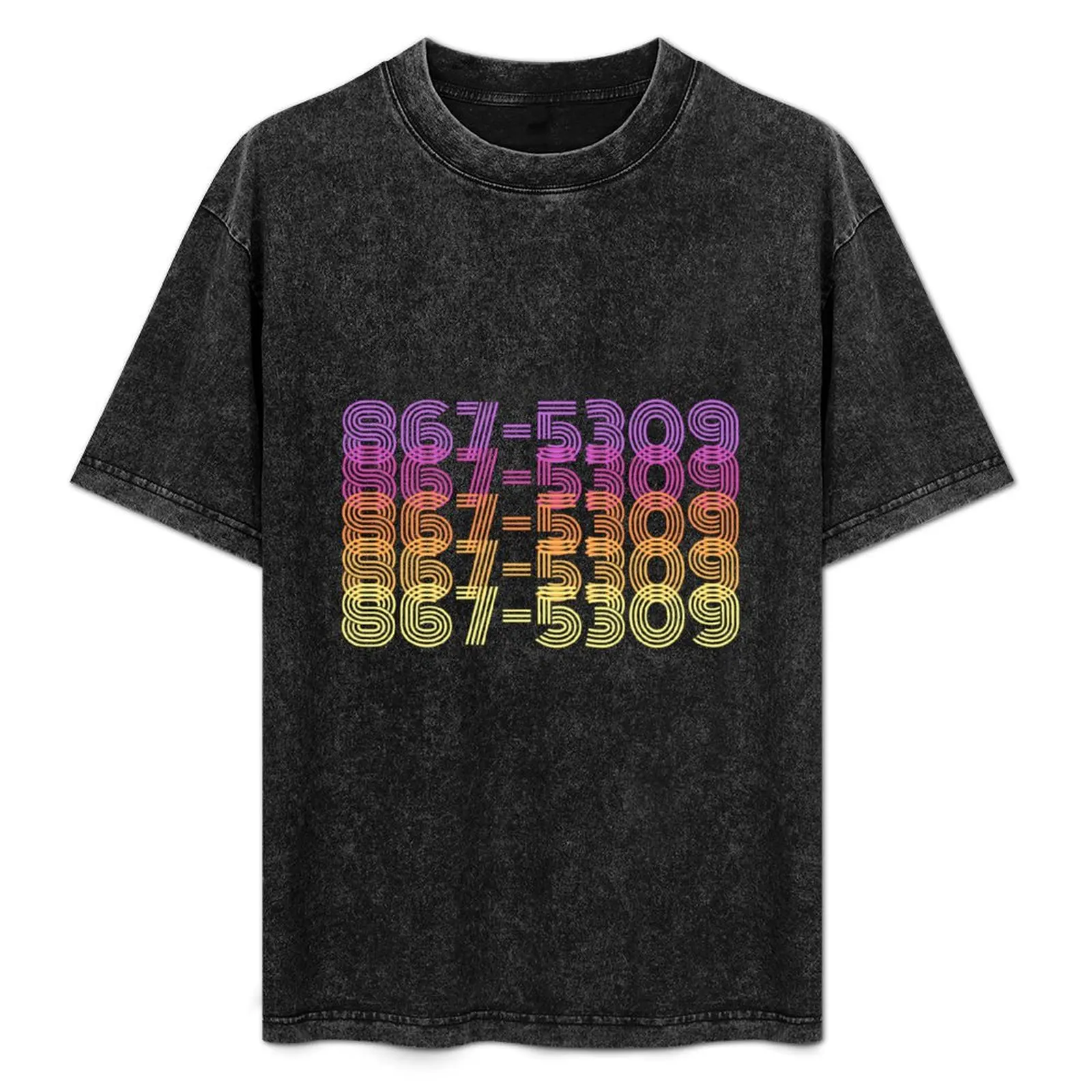 867-5309 - 1980s Famous Phone Number - Song Lyrics T-Shirt Holiday Simple Tee Shirt