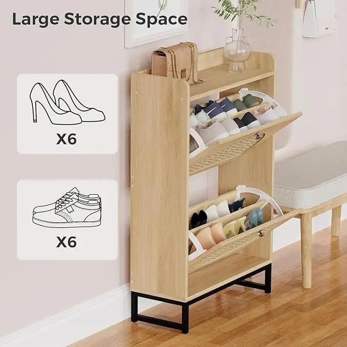 Plate large-capacity household shoe rack storage rack