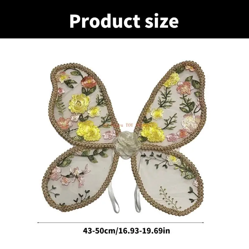 96GC Kids Butterfly Wing Child Lace Butterfly Wing for Witching Themed Photoshoots #6