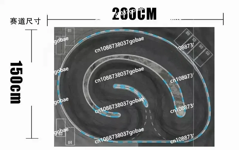 

Гоночная трасса для дрифта 1/28 RC для MINI-Z RW00 DRZ GLD BMX - Профессиональная микротрасса для автогонок с имитацией поверхности