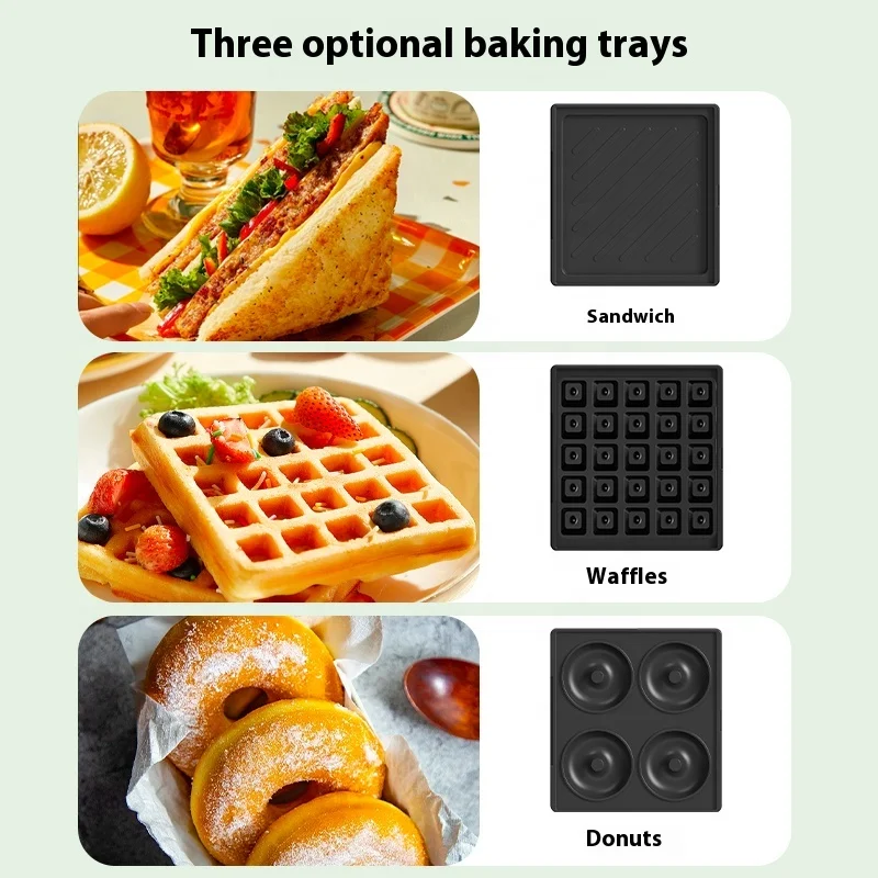 Professionele fabrikanten hot-selling huishoudelijke automatische temperatuurregeling sandwichwafelmachine