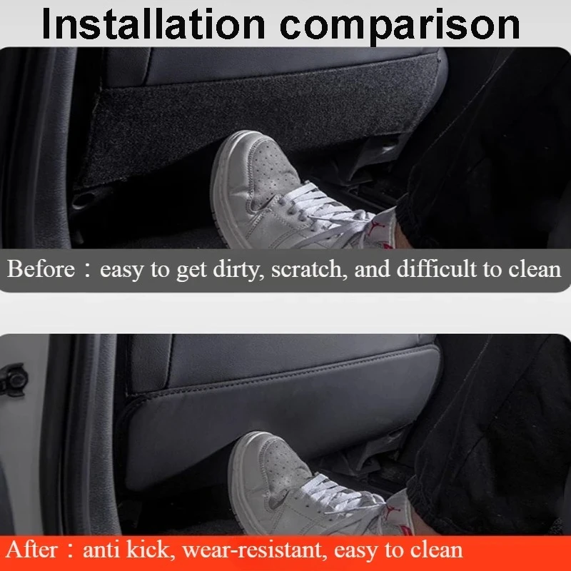 لشركة هيونداي سانتا في 5th Gen 2024 2025 اكسسوارات الديكور الداخلي للسيارات المقعد الخلفي مكافحة ركلة الوسادة مواد مقاومة الأوساخ #2