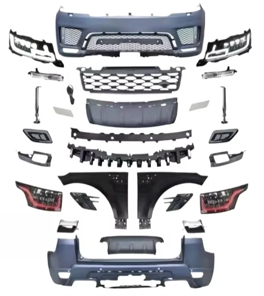 

High Quality Front & Rear Car Bumpers Headlights Taillights for 14-17 Land Rover Range Rover Sport Upgrade Retrofit 18-22 SVR