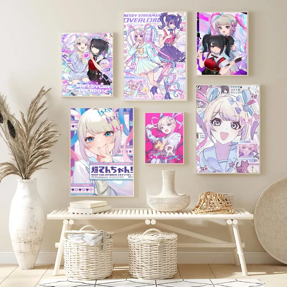 Classic Game N-Needy Girl Overdose Poster For Bedroom Gamer Room Decor Restaurant Wall Trendy Aesthetic Gift