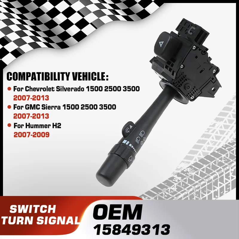 

Car Headlight Turn Signal Switch For Chevrolet Silverado 1500 2500 3500 MK2 GMC Sierra 1500 2500 3500 MK3 Hummer H2 15849313