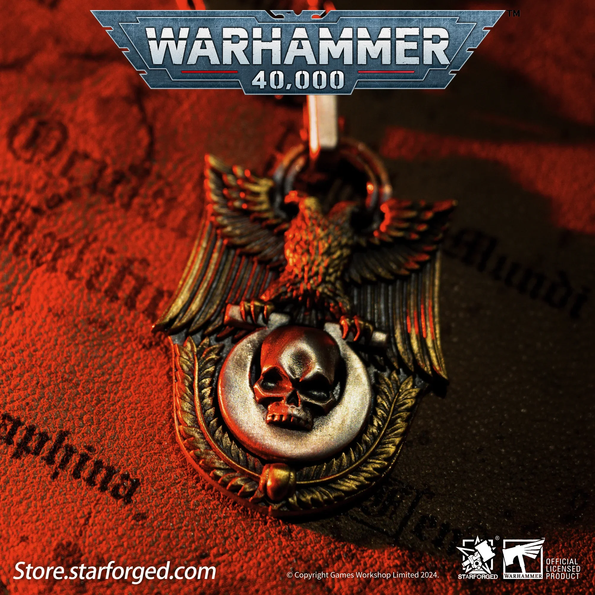 Starforged Warhammer 40k Out of Print Maculag Triumphal Eagle Emblem Pendant