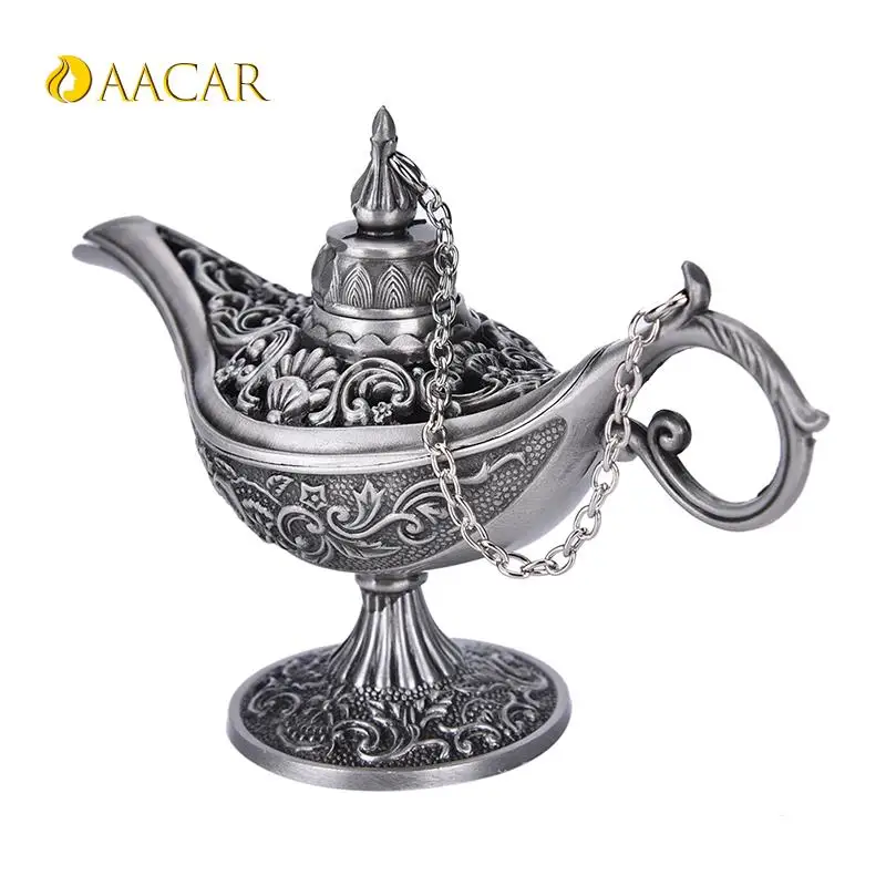 Lamps Tea Pot Genie Lamp Vintage Retro Toys/Alloy Copper Incense Holder Gift Home Incense Burners Antique Style Fairy Tale