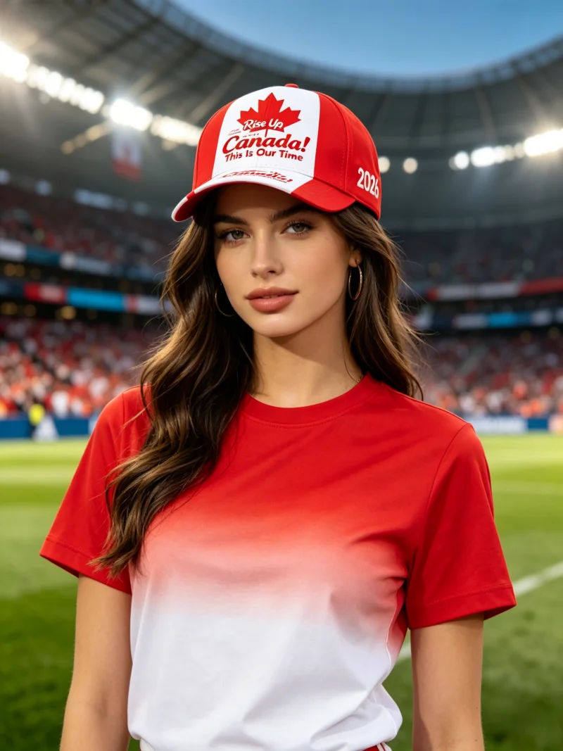 

2026 Summer Canada Football 3D Print Quick Dry Breathable Baseball Cap Unisex Sports Sun Hat Fans Cheer Sunshade Cap