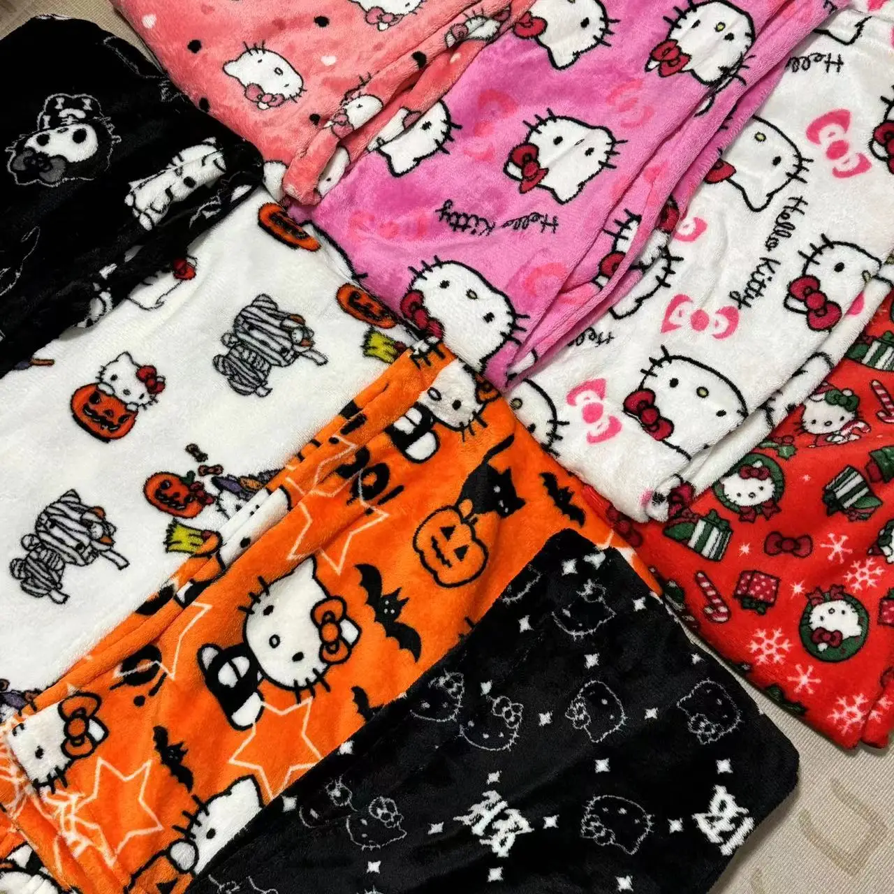 

Sanrio Hello Kitty Coral Fleece Pajama Pants Soft Trousers Women Casual Home Trousers Kawaii Anime Cartoon Birthday Gift