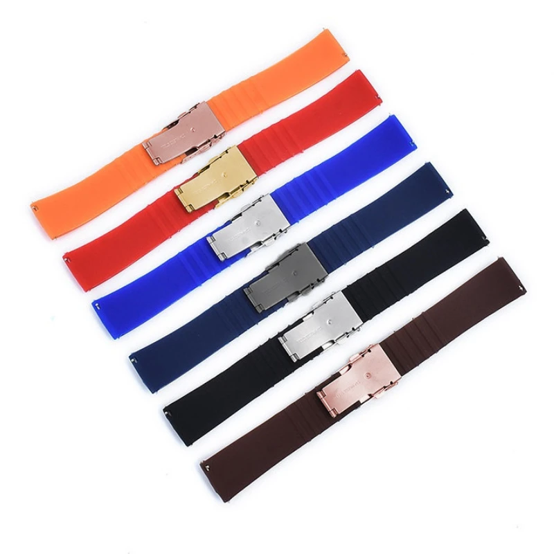 Silicone Rubber Watch Strap 18mm 20mm 22mm 24mm Quick Release Universal Women Men Watch Band Sport Soft Bracelet for Huawei image 3