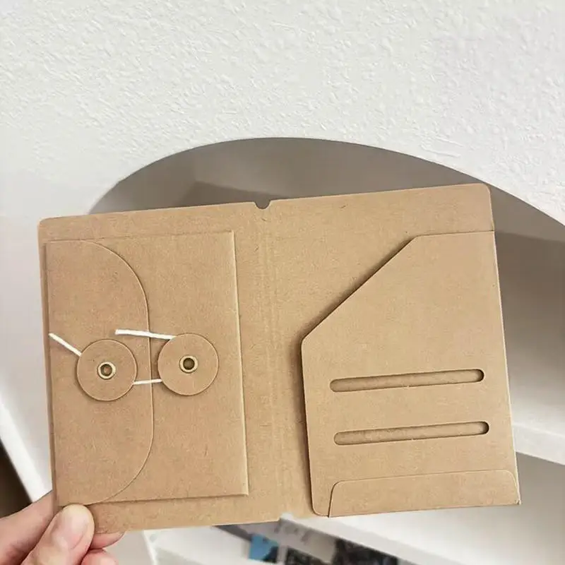 

1PC Kraft Paper Traveler Notebook Kraft Paper Folder Standard Portable Passport Business Card Receipt Storage Envelope